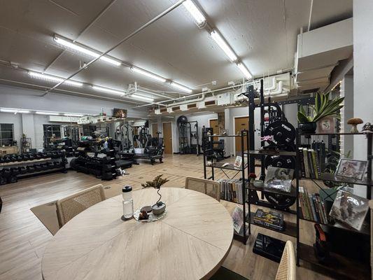 Gym set up for normal hours without yoga mats