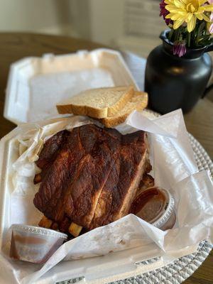 1/2 slab of pork ribs