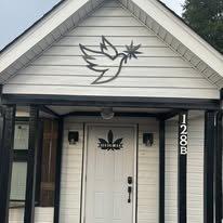 This is our front entrance, straight up the wheel-chair accessible ramp.