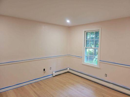 Intimate White, white dove trim