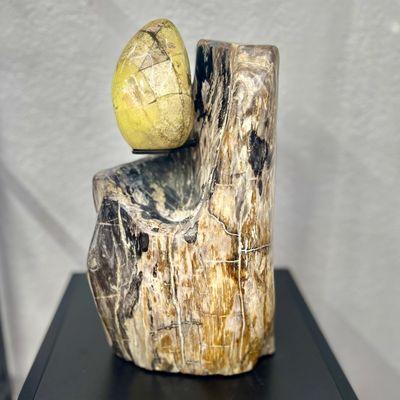 Pertified wood and Serpentine home decor piece .