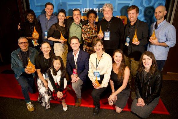 A great lobby area offered a photo op for winning filmmakers!