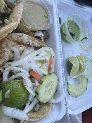 Taco plate- asada and pollo