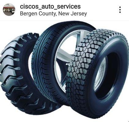 Use And new tire Tire service. You ask for We have it.