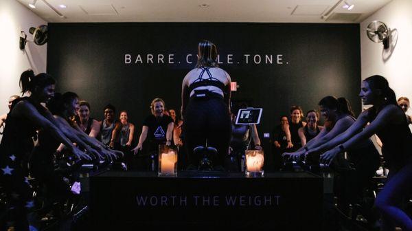 THREE15: RIDE, a cycle-only, beat based class, incorporating weights, hills, sprints and choreography.