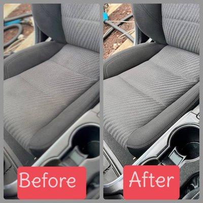 Cleaning a dirty car seat in Miami.
+1(347)902-3911 #steamers #drycleaning #sofa #couchcleaning #sofacleaning #rugcleaning #carpetcleaning
