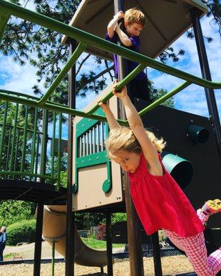 My kids on the playground at A Child's Way Kindergarten Preschool.
