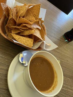 Salsa and chips - average