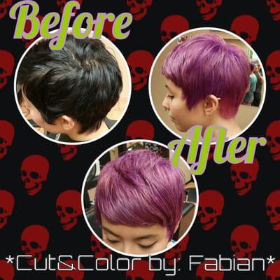 Black to fuchsia....