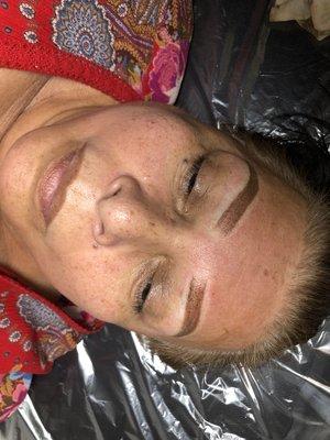 Never again will she have to draw in her brows!