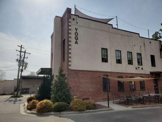 Cafe is in the back inside the yoga studio.