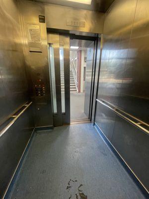 This elevator is super clean and Lysol fresh!