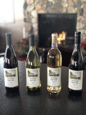 Four of our eleven different wines.