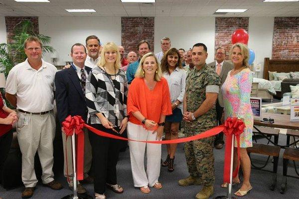 Ribbon cutting to welcome Furniture Distributors.