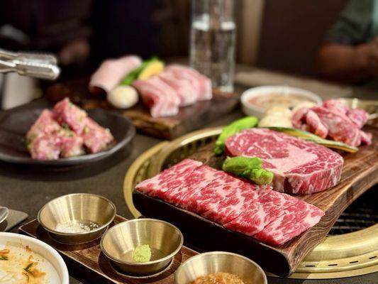 Nubiani Package - beef rib eye, beef rib finger, beef short ribs, pork belly, pork seasoned shoulder butt