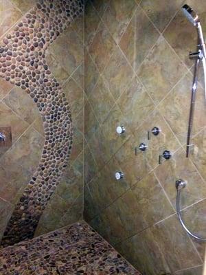 Steam shower room built by Cardinal Floor Covering for Hawaiian Experience Spa in Scottsdale, AZ