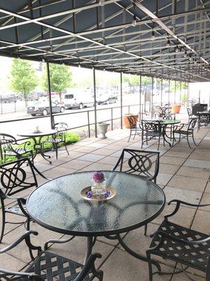 Patio Tables Nicely Spaced Out on The Patio!