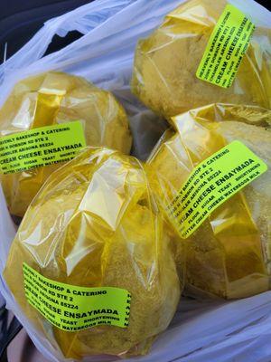 Cream cheese ensaymadas.