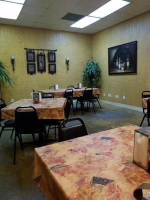 Basic but clean.... $11 for large cheese. Miniimal staff.