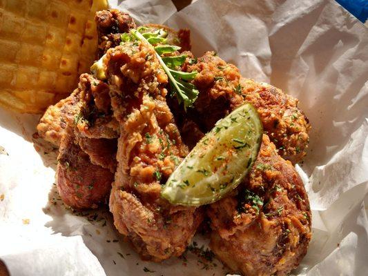 6 piece chicken drumsticks with waffles