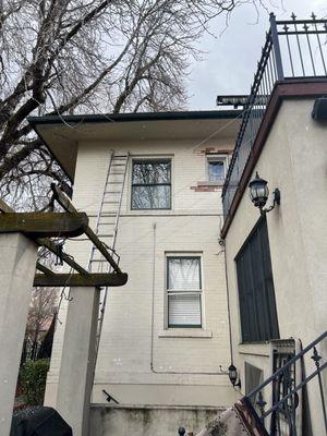 Third story window? No problem for the Spotless Giraffe team!