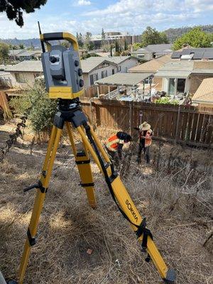Surveyors hard at work.