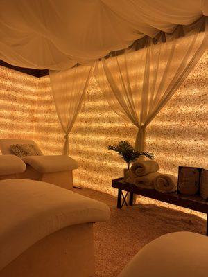 Salt Therapy Room available to book for yourself or a group.