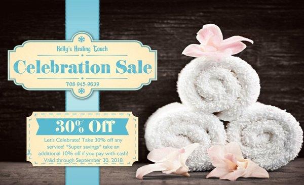 Sale valid until September 30, 2018