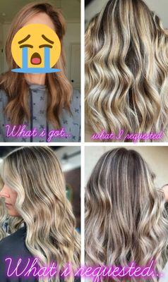 My hair was a brassy mess. It was nothing like what I had requested.