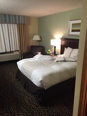 Rooms are clean, bed comfy.