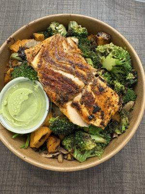 Customizable salmon bowl