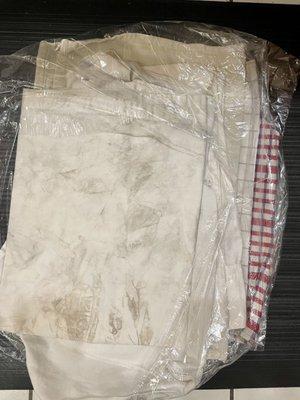 Laundry folds half done