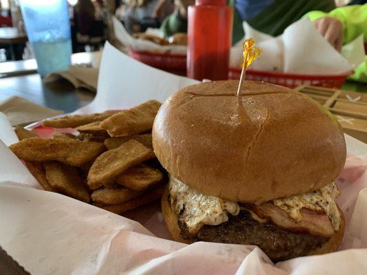 The Texan burger and fries
