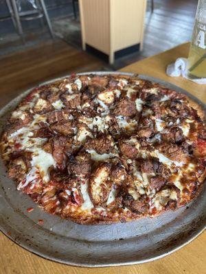 Chicken tender pizza