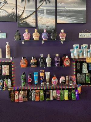 Various tanning lotions