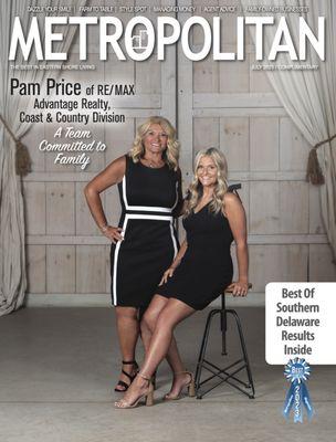 Pam and Sydney featurd on the cover of Metropolitan Magazine 2023.