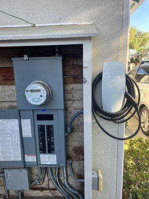 Panel and Tesla car charger