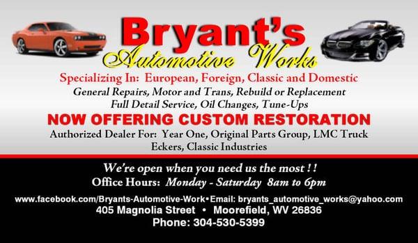 Bryants Automotive Works