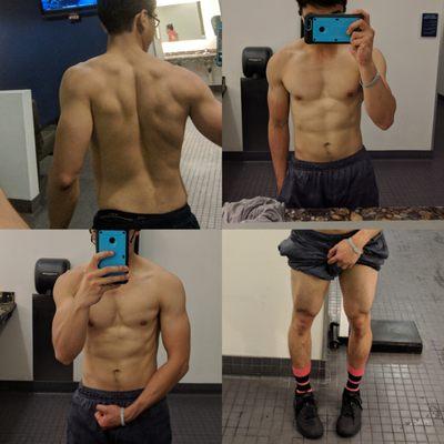 May 2017.I am very happy with my progress with Coach Bro Eliseo Zuniga.9.4% Body fat,133lbs lean muscle mass,145lbs weight.