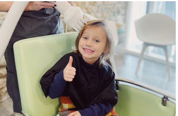 Kids love our proprietary heated air treatment. It's like going to the spa!