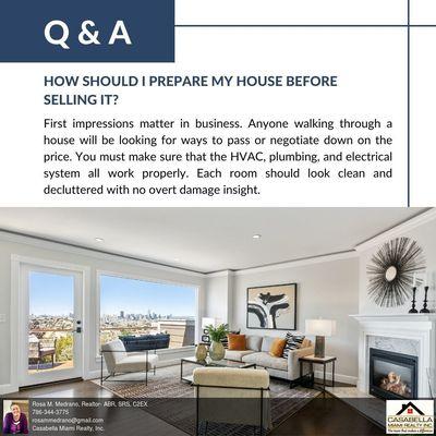 Q & A For Sellers