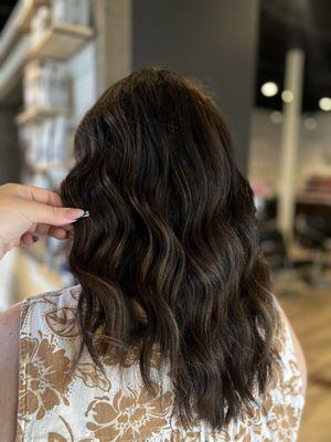 All over color and partial balayage