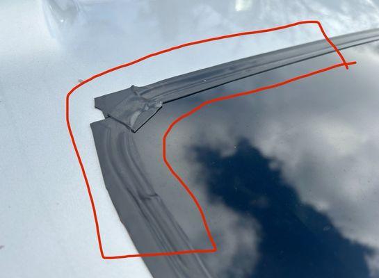 Off track sunroof I had to temporary patch