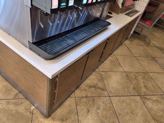 Nobody wipes down or cleans this place.