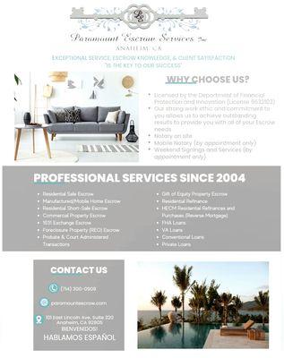 Paramount Escrow Services