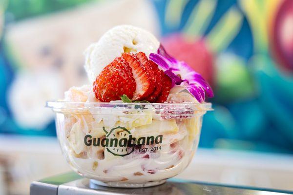 Latin Style fruit bowl with Ice Cream