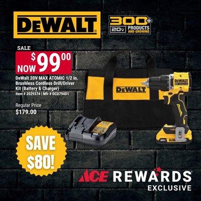 Deals built for Dad
This June, score select DeWalt tools for just $99 at Ace -- just in time for Father's Day!