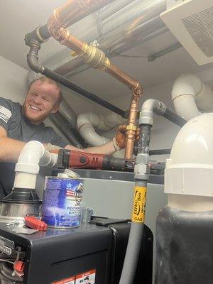 Chris always has a good time