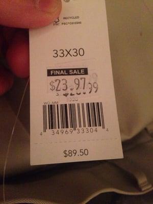 At one point it was $89, at another $23 and today they had %50 off ALREADY marked down items. This cost me 13.02. Go to BR!