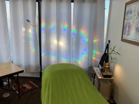 The healing office is bright and beautiful!